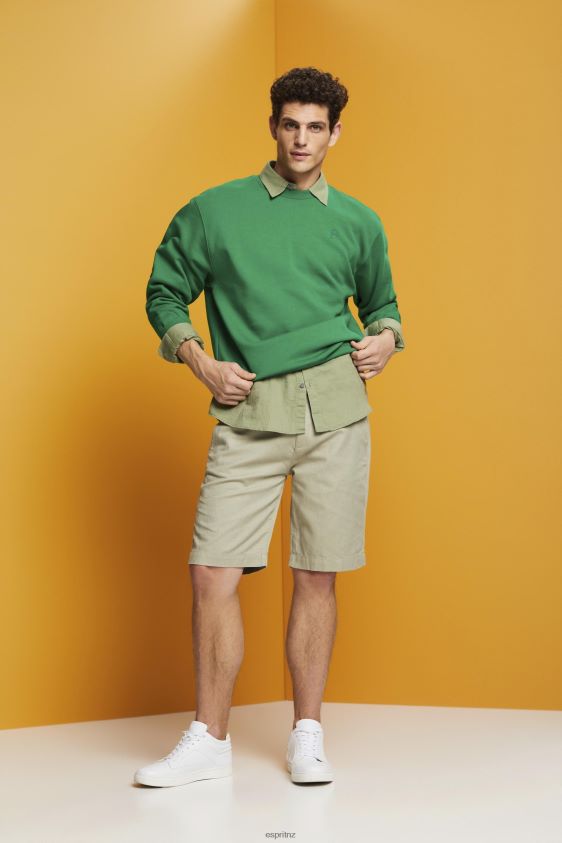Men Esprit Light Green Chino-style shorts Shorts XF4444673 - Image 2