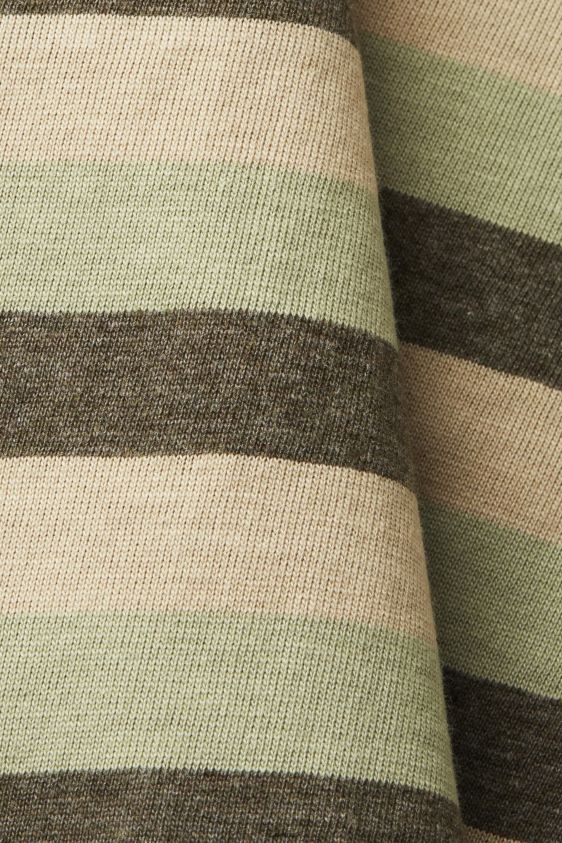 Men Esprit Light Green Striped jersey t-shirt, 100% cotton T-Shirts XF4444735 - Image 4