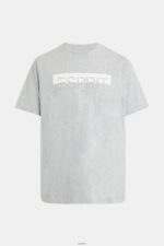 Men Esprit Light Grey Matte shine logo applique t-shirt T-Shirts XF4444615 - Image 5