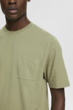 Men Esprit Light Khaki Jersey t-shirt T-Shirts XF4444746 - Image 3