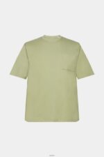 Men Esprit Light Khaki Jersey t-shirt T-Shirts XF4444746 - Image 5
