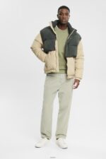 Men Esprit Light Khaki Recycled: plain-coloured sweatshirt Sweatshirts & Hoodies XF4444748 - Image 2