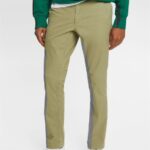Men Esprit Light Khaki Slim Leg Chino Pants Trousers & Pants XF4444593