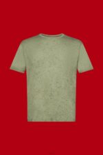 Men Esprit Light Khaki Washed-effect T-shirt T-Shirts XF4444752 - Image 5