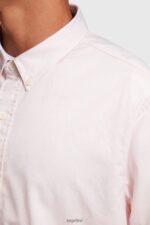 Men Esprit Light Pink Relaxed fit all-over print oxford shirt Shirts XF4444796 - Image 4
