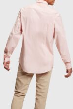 Men Esprit Light Pink Slim fit dolphin badge poplin shirt Shirts XF4444804 - Image 3