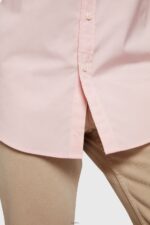 Men Esprit Light Pink Slim fit dolphin badge poplin shirt Shirts XF4444804 - Image 5