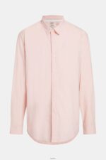 Men Esprit Light Pink Slim fit dolphin badge poplin shirt Shirts XF4444804 - Image 6