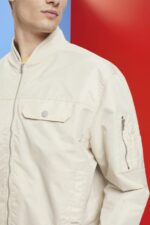 Men Esprit Light Taupe Bomber jacket Jackets XF4444677 - Image 3