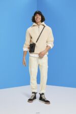 Men Esprit Light Taupe Half-zip knitted jumper Sweaters XF4444761 - Image 2