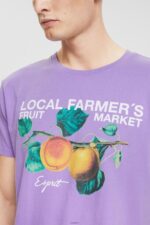 Men Esprit Lilac Print t-shirt T-Shirts XF4444889 - Image 3