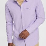Men Esprit Lilac Slim fit shirt Shirts XF4444912