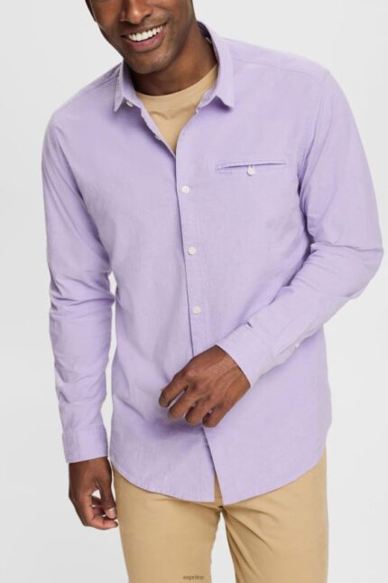 Men Esprit Lilac Slim fit shirt Shirts XF4444912