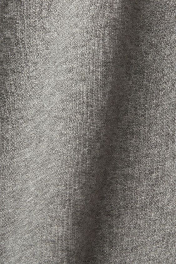 Men Esprit Medium Grey Melange hoodie with small logo print Sweatshirts & Hoodies XF4444826 - Image 4