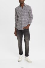 Men Esprit Navy All-over print shirt Shirts XF4444881 - Image 2