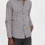 Men Esprit Navy All-over print shirt Shirts XF4444881