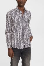 Men Esprit Navy All-over print shirt Shirts XF4444881