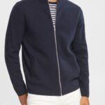 Men Esprit Navy Cardigan with zip Sweaters XF4444922