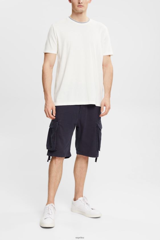Men Esprit Navy Cargo shorts made of sustainable cotton Shorts XF4444846 - Image 2
