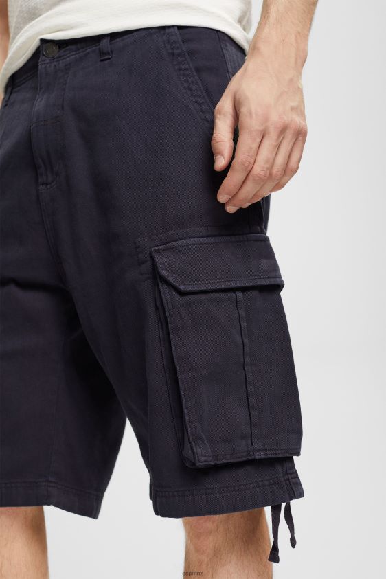 Men Esprit Navy Cargo shorts made of sustainable cotton Shorts XF4444846 - Image 3
