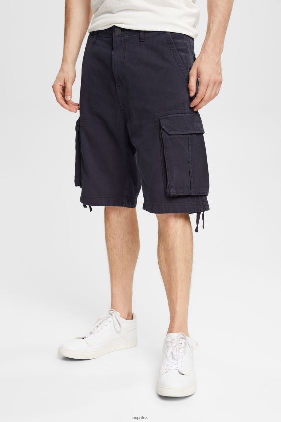 Men Esprit Navy Cargo shorts made of sustainable cotton Shorts XF4444846 - Image 1