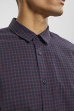 Men Esprit Navy Checked slim fit shirt Shirts XF4444689 - Image 3