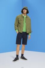 Men Esprit Navy Chino-style shorts Shorts XF4444751 - Image 2
