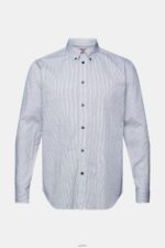 Men Esprit Navy Cotton Poplin Shirt Shirts XF4444575 - Image 5