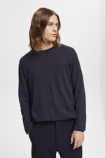 Men Esprit Navy Fine knit jumper Sweaters XF4444684