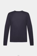 Men Esprit Navy Fine knit jumper Sweaters XF4444684 - Image 5