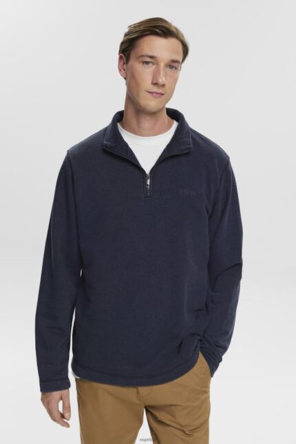 Men Esprit Navy Half-zip troy jumper Sweatshirts & Hoodies XF4444620