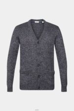 Men Esprit Navy Knitted cardigan with buttons Sweaters XF4444698 - Image 5