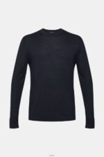 Men Esprit Navy Knitted wool sweater Sweaters XF4444904 - Image 5