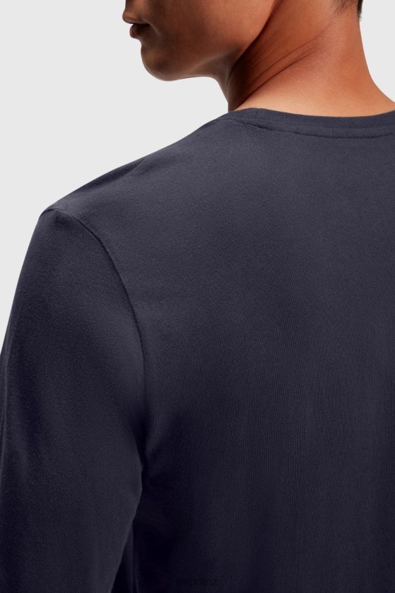 Men Esprit Navy Logo print jersey t-shirt T-Shirts XF4444866 - Image 3