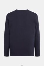 Men Esprit Navy Logo print jersey t-shirt T-Shirts XF4444866 - Image 5