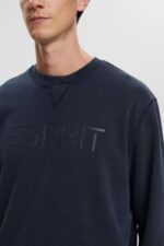 Men Esprit Navy Logo print sweatshirt Sweatshirts & Hoodies XF4444774 - Image 3