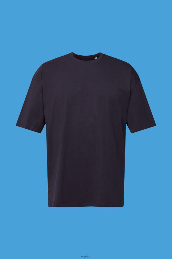 Men Esprit Navy Oversized jersey T-shirt T-Shirts XF4444843 - Image 5