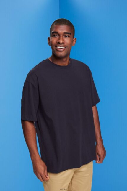 Men Esprit Navy Oversized jersey T-shirt T-Shirts XF4444843