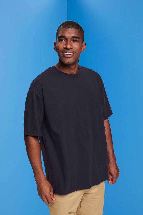 Men Esprit Navy Oversized jersey T-shirt T-Shirts XF4444843 - Image 1