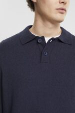 Men Esprit Navy Polo jumper Sweaters XF4444683 - Image 3