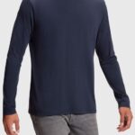 Men Esprit Navy Regular solid jersey t-shirt T-Shirts XF4444860