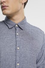 Men Esprit Navy Slim fit shirt Shirts XF4444701 - Image 3