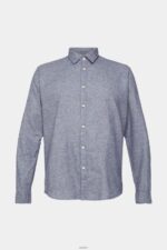 Men Esprit Navy Slim fit shirt Shirts XF4444701 - Image 5