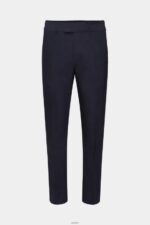 Men Esprit Navy Slim fit trousers with elasticated waistband Trousers & Pants XF4444691 - Image 5