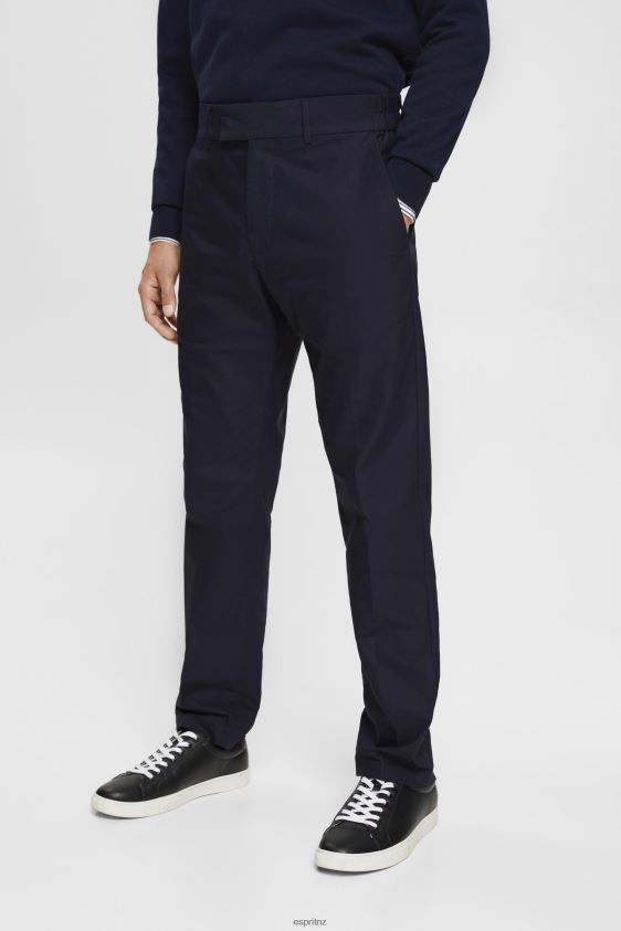 Men Esprit Navy Slim fit trousers with elasticated waistband Trousers & Pants XF4444691 - Image 1