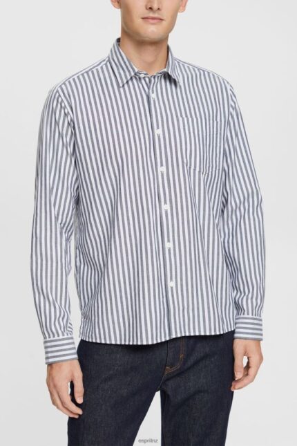 Men Esprit Navy Striped shirt Shirts XF4444872