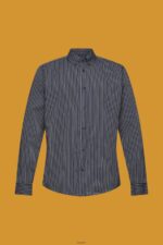 Men Esprit Navy Striped sustainable cotton shirt Shirts XF4444706 - Image 5