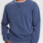 Men Esprit Navy Sustainable crew neck sweatshirt Sweatshirts & Hoodies XF4444936