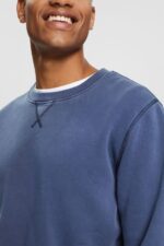Men Esprit Navy Sustainable crew neck sweatshirt Sweatshirts & Hoodies XF4444936 - Image 3