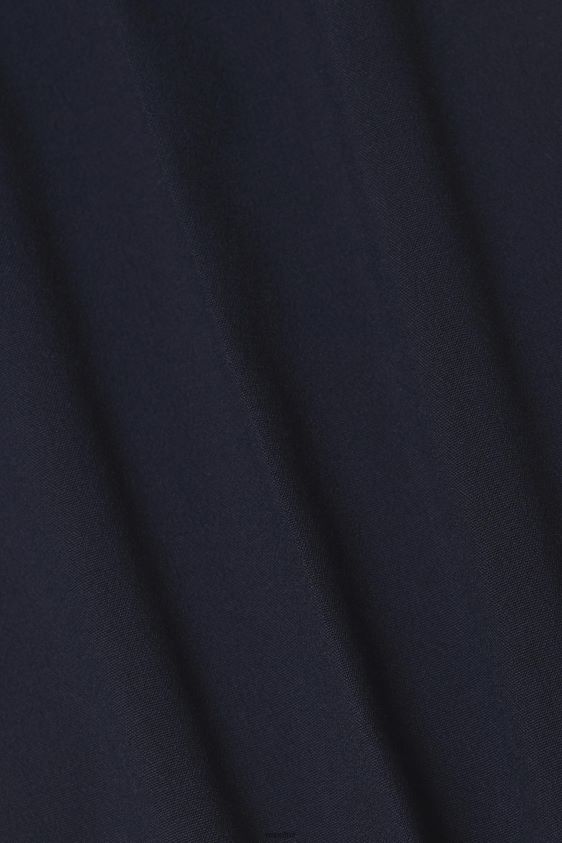 Men Esprit Navy Tailored wide-fit trousers with elasticated waist Trousers & Pants XF4444693 - Image 4